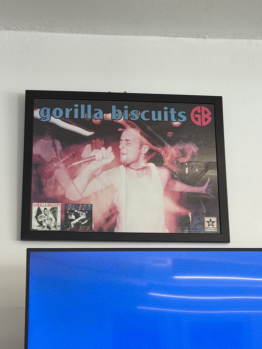 1993 GORILLA BISCUITS PROMO POSTER FRAMED