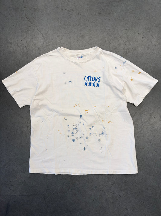 1991 GATORS PAINT STAINED MULLET TEE (HANES TAG)