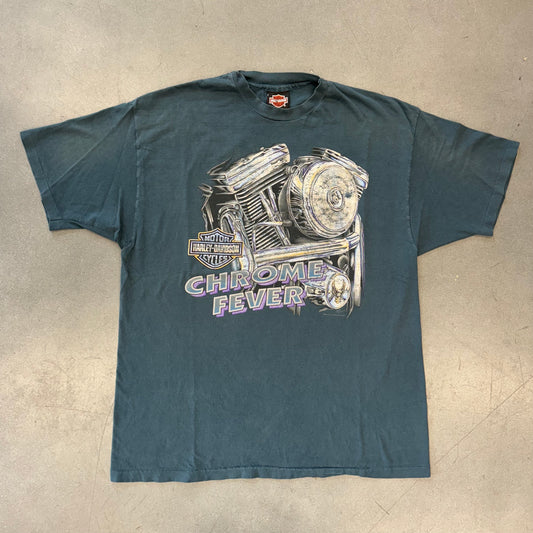 1994 HARLEY-DAVIDSON MOTORCYCLES CHROME FEVER ST MARTEN N.A TEE