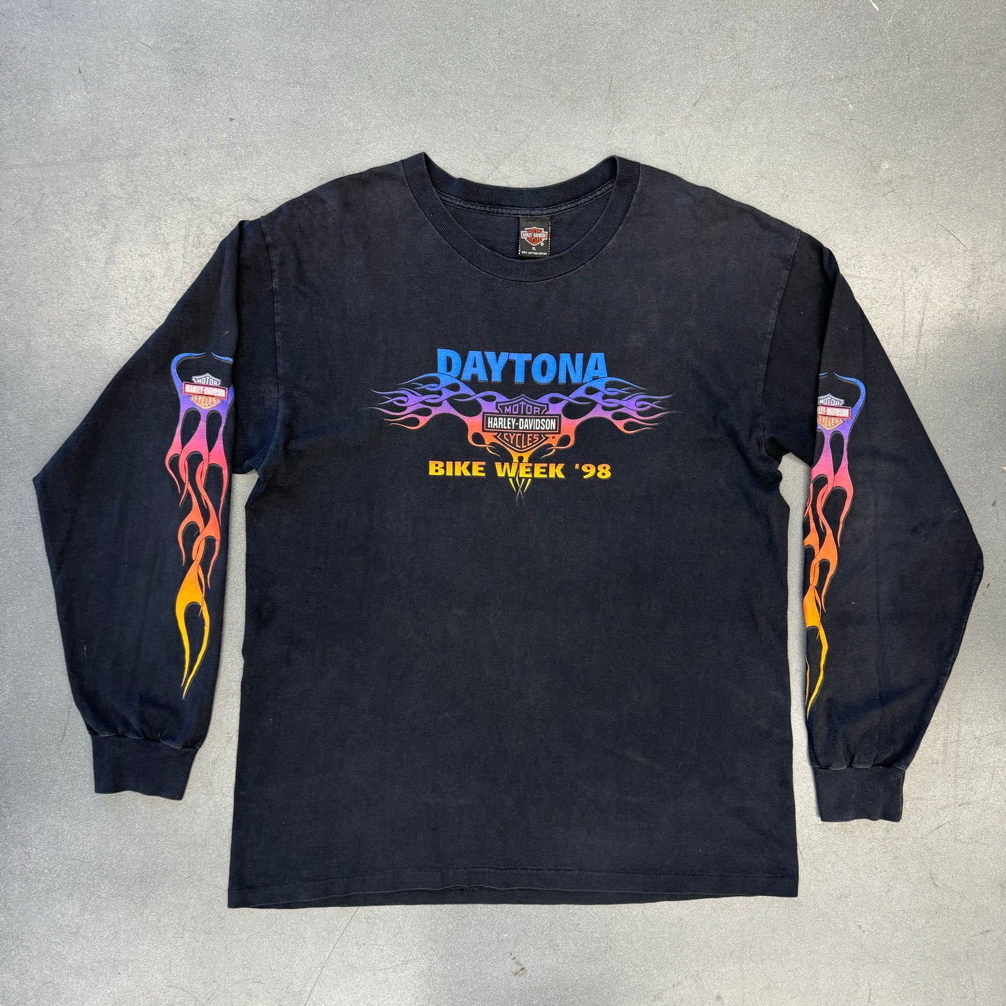 1998 HARLEY-DAVIDSON MOTORCYCLES DAYTONA BIKE WEEK NEW SMYRNA BEACH FL LONG SLEEVE TEE