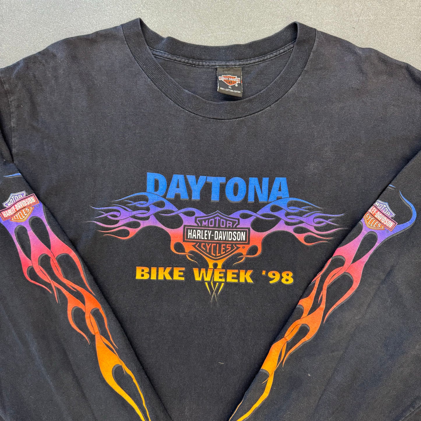 1998 HARLEY-DAVIDSON MOTORCYCLES DAYTONA BIKE WEEK NEW SMYRNA BEACH FL LONG SLEEVE TEE