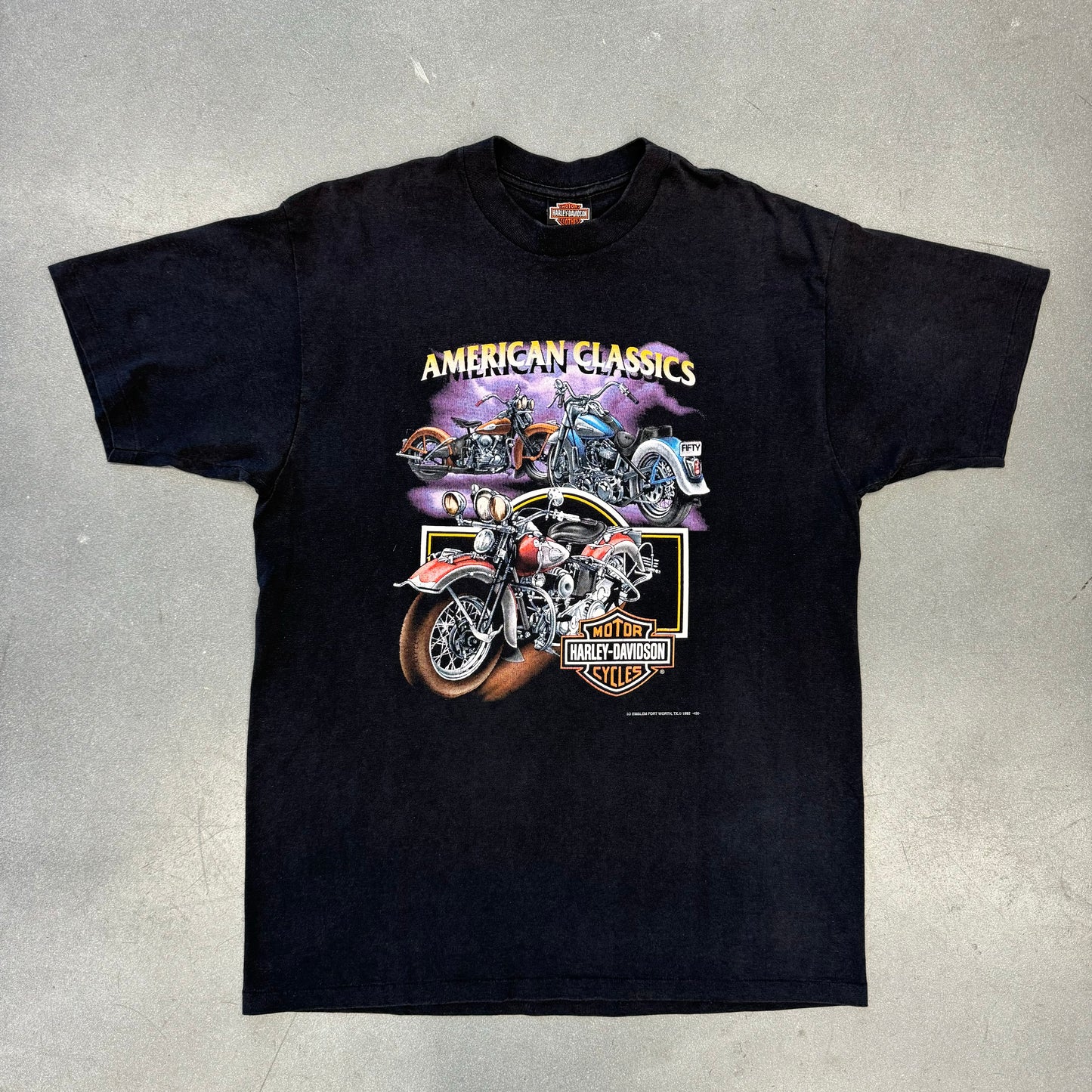 HARLEY-DAVIDSON AMERICAN CLASSICS 3D EMBLEM FORT WORTH, TX IN HONDA LAND OKINAWA, JAPAN