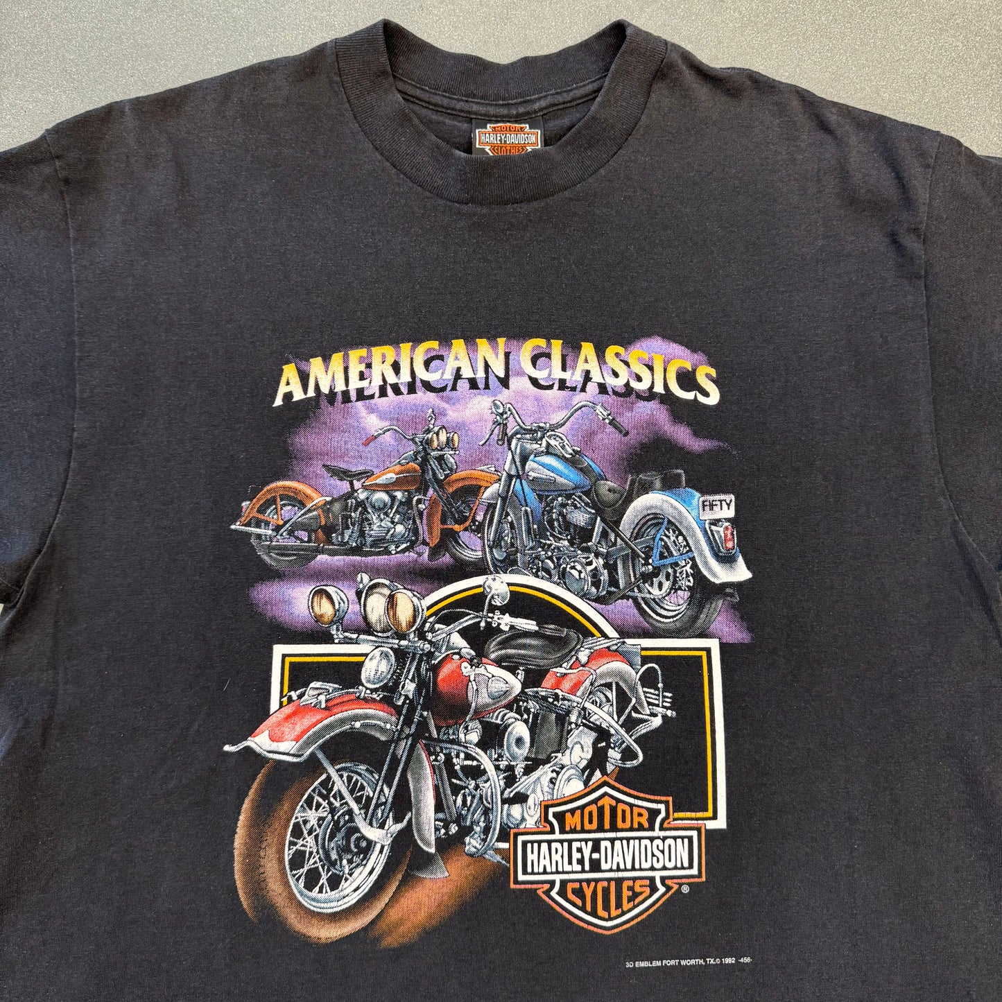 HARLEY-DAVIDSON AMERICAN CLASSICS 3D EMBLEM FORT WORTH, TX IN HONDA LAND OKINAWA, JAPAN