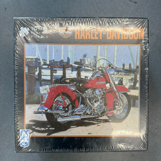 VINTAGE HARLEY-DAVIDSON RED BIKE 1000 PIECE PUZZLE (SEALED)