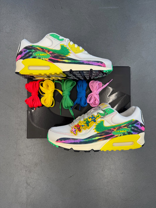 2025 SIZE 9 NIKE AIR MAX 90 GRATEFUL DEAD UNIVERSITY OF OREGON GRATEFUL DUCKS