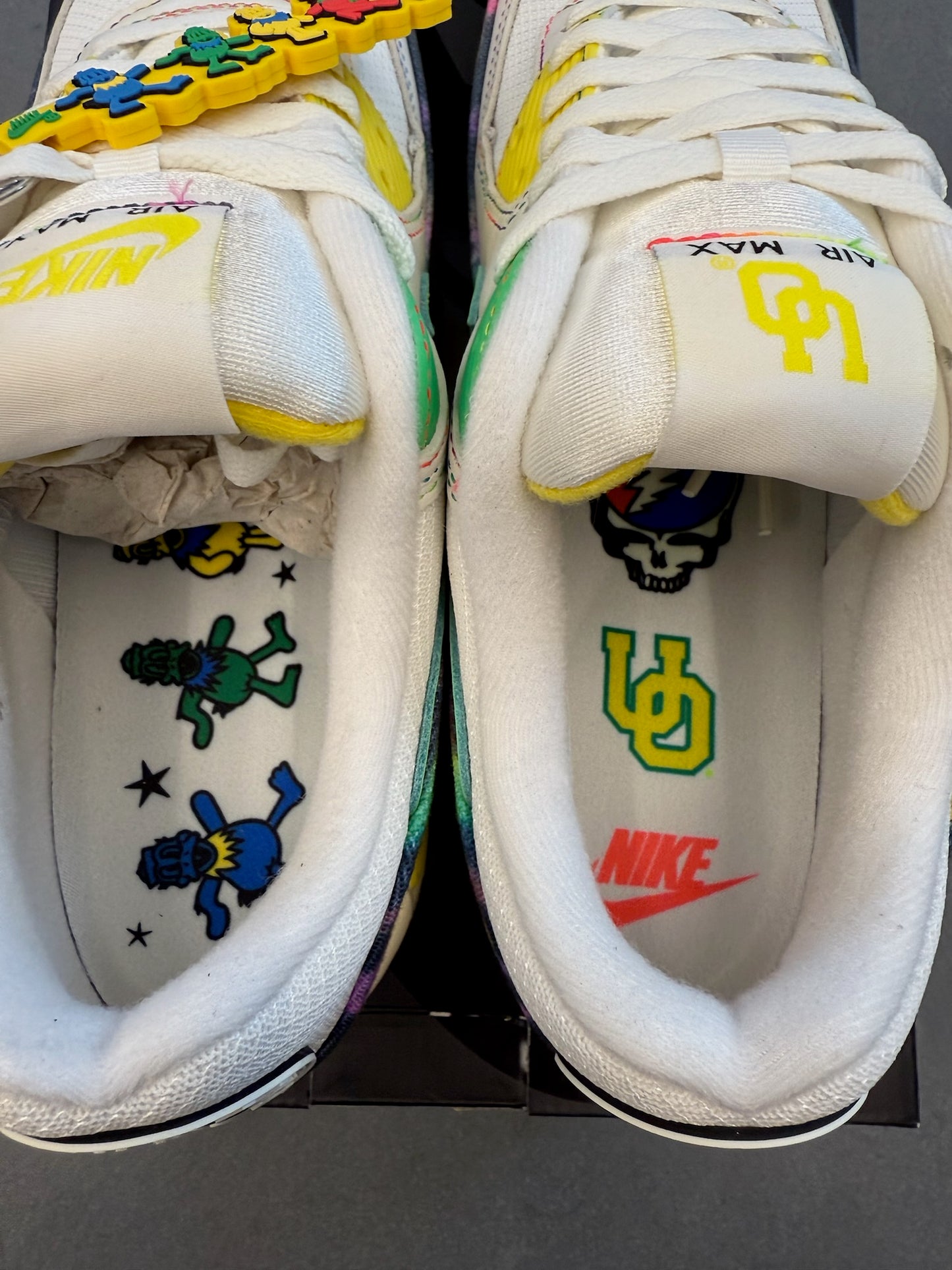 2025 SIZE 9 NIKE AIR MAX 90 GRATEFUL DEAD UNIVERSITY OF OREGON GRATEFUL DUCKS