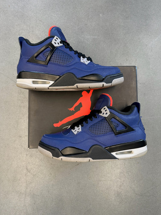 2019 JORDAN 4 RETRO WINTERIZED LOYAL BLUE (PRE-OWNED WITH BOX)