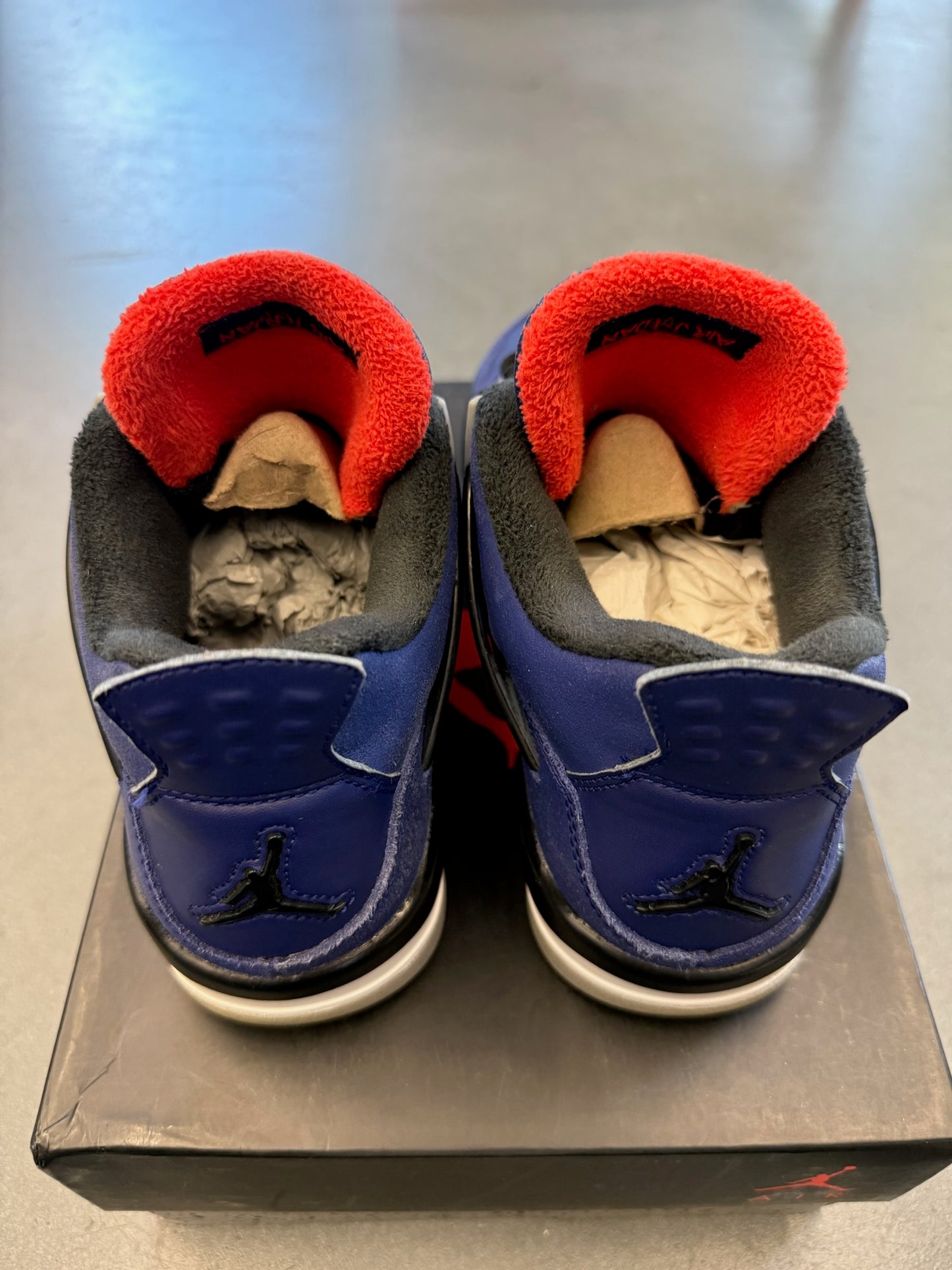 2019 JORDAN 4 RETRO WINTERIZED LOYAL BLUE (PRE-OWNED WITH BOX)