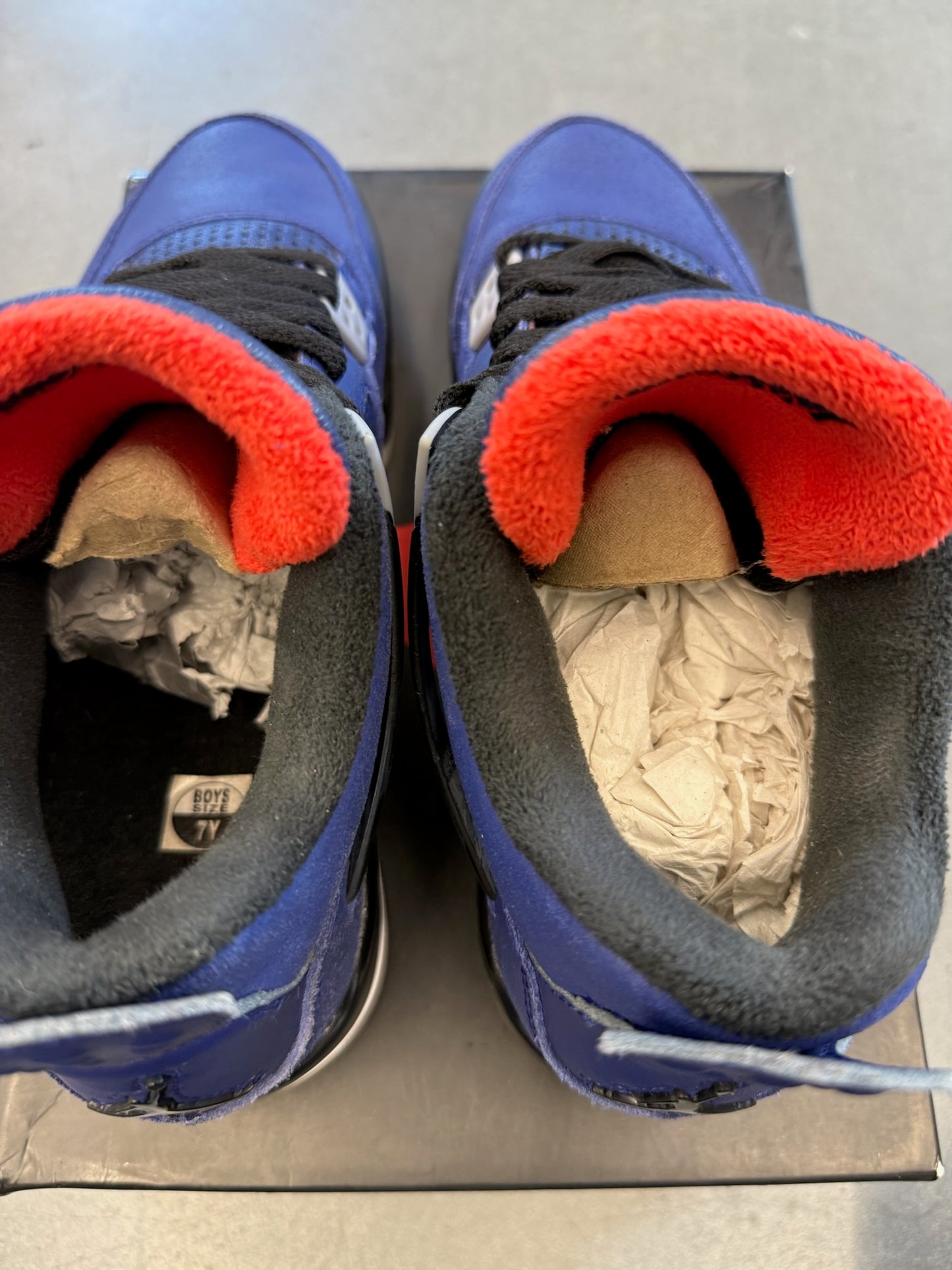 2019 JORDAN 4 RETRO WINTERIZED LOYAL BLUE (PRE-OWNED WITH BOX)