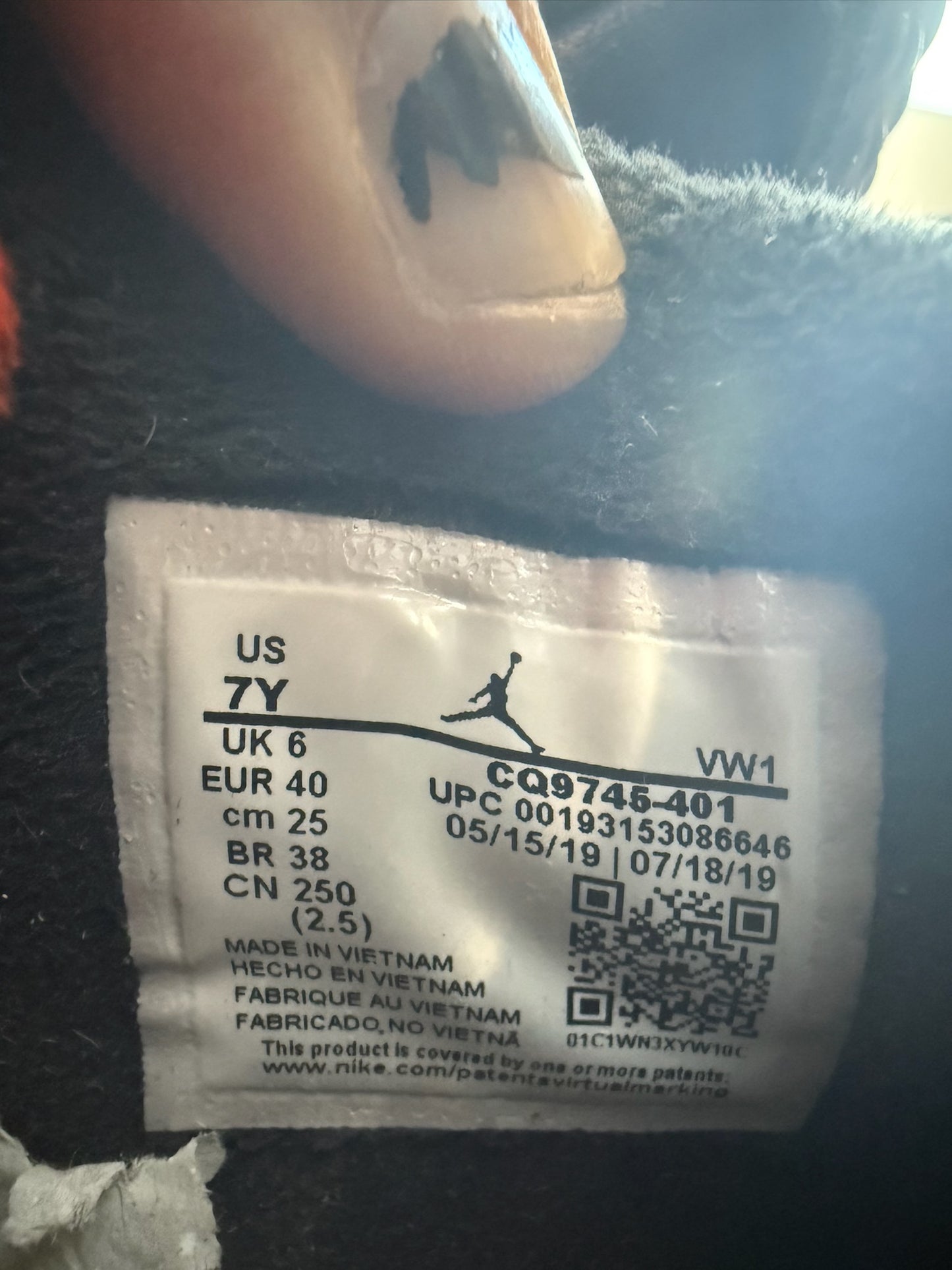 2019 JORDAN 4 RETRO WINTERIZED LOYAL BLUE (PRE-OWNED WITH BOX)