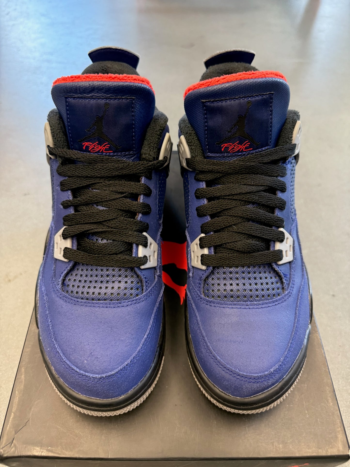 2019 JORDAN 4 RETRO WINTERIZED LOYAL BLUE (PRE-OWNED WITH BOX)