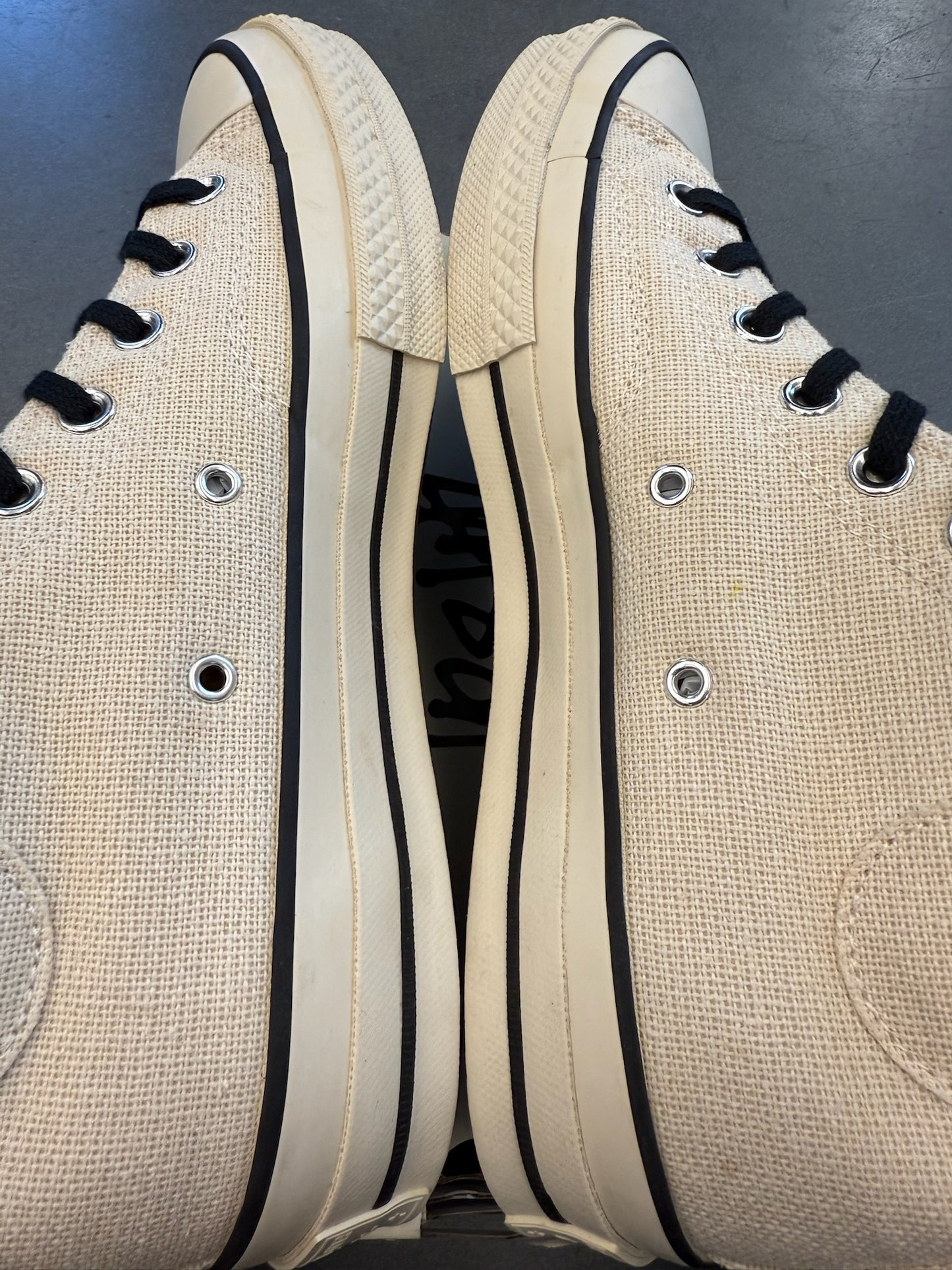 2023 SIZE 8 CONVERSE CHUCK TAYLOR ALL STAR 70 HIGH STUSSY FOSSIL PEARL (WITH BOX)