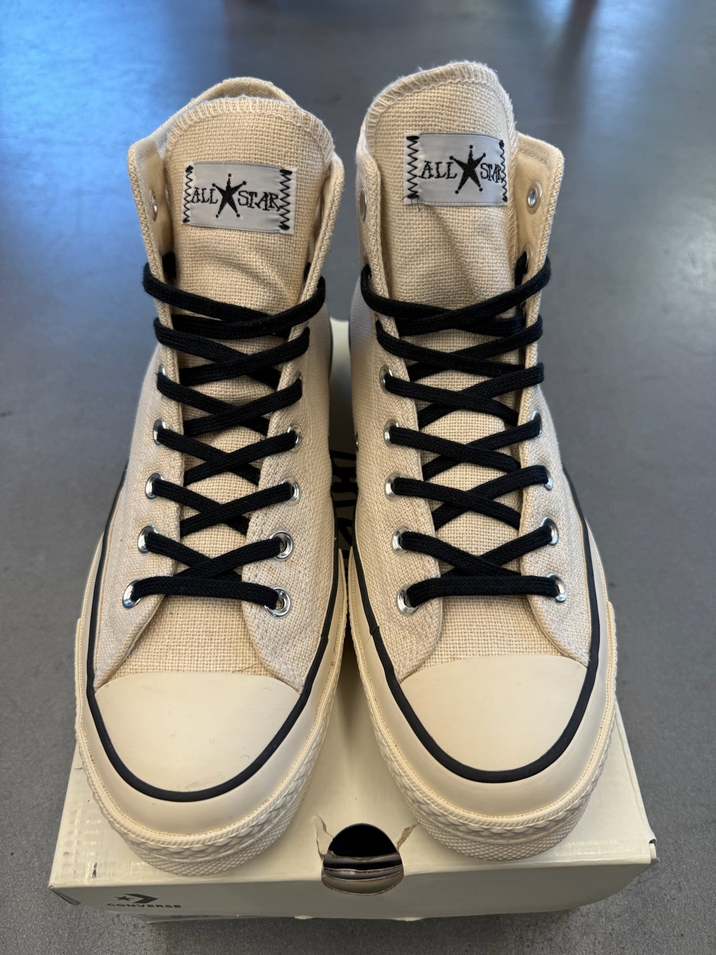 2023 SIZE 8 CONVERSE CHUCK TAYLOR ALL STAR 70 HIGH STUSSY FOSSIL PEARL (WITH BOX)