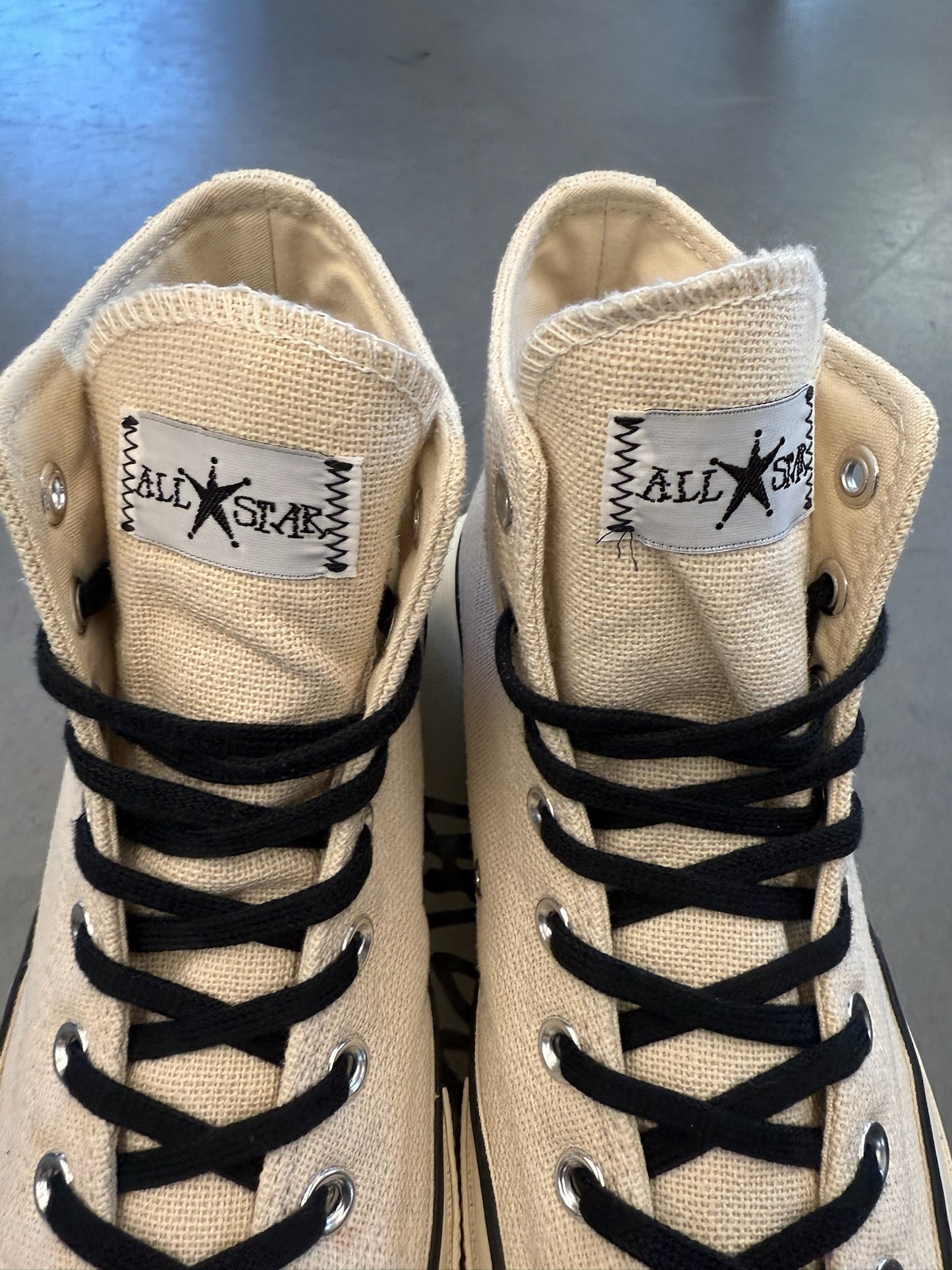 2023 SIZE 8 CONVERSE CHUCK TAYLOR ALL STAR 70 HIGH STUSSY FOSSIL PEARL (WITH BOX)