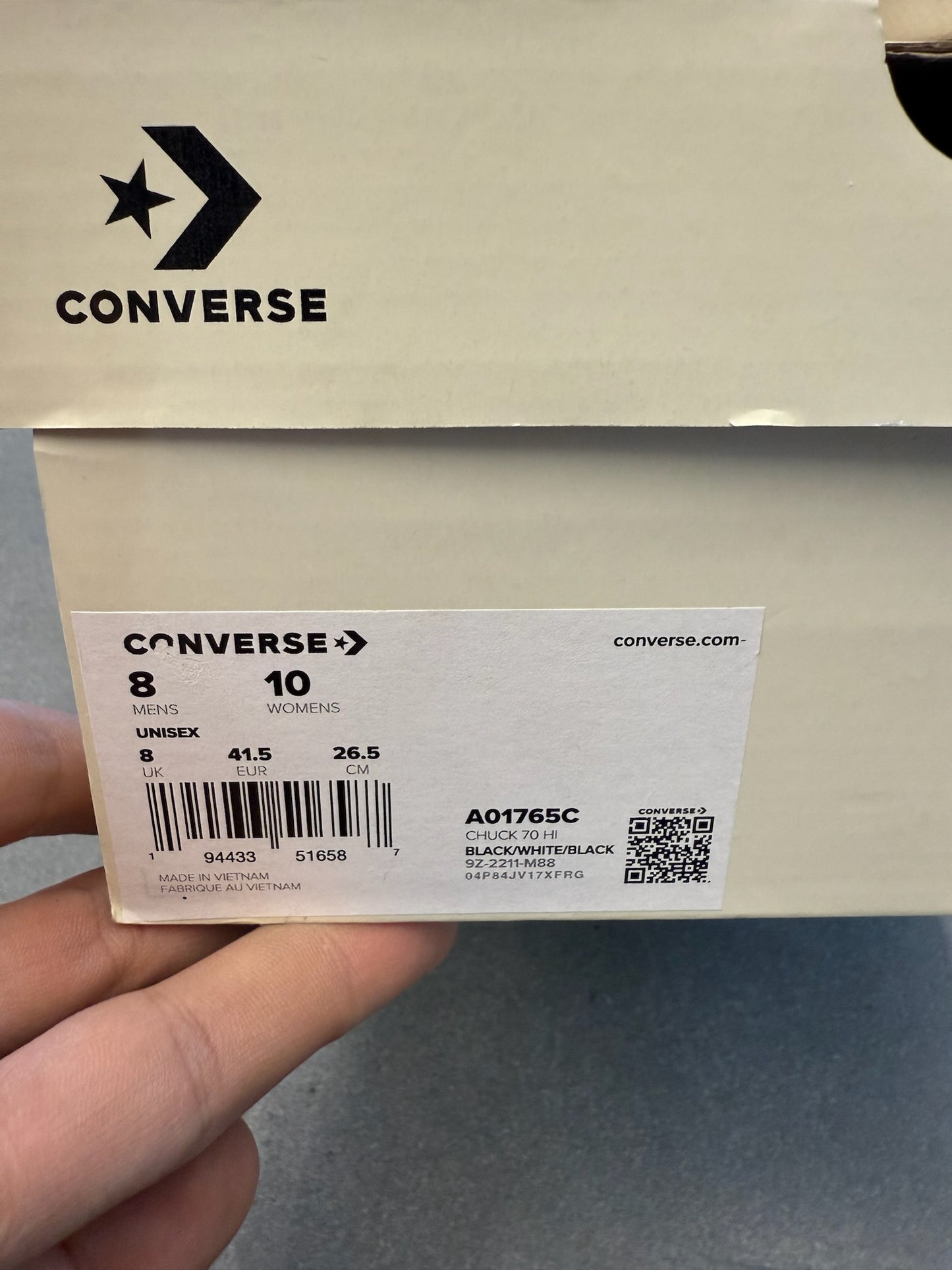 2023 SIZE 8 CONVERSE CHUCK TAYLOR ALL STAR 70 HIGH STUSSY FOSSIL PEARL (WITH BOX)