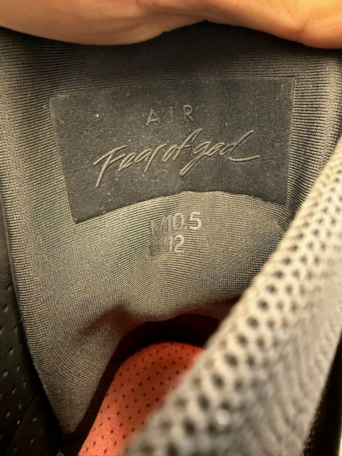 2020 NIKE AIR FEAR OF GOD 1 TRIPLE BLACK (PRE-OWNED WITH BOX)