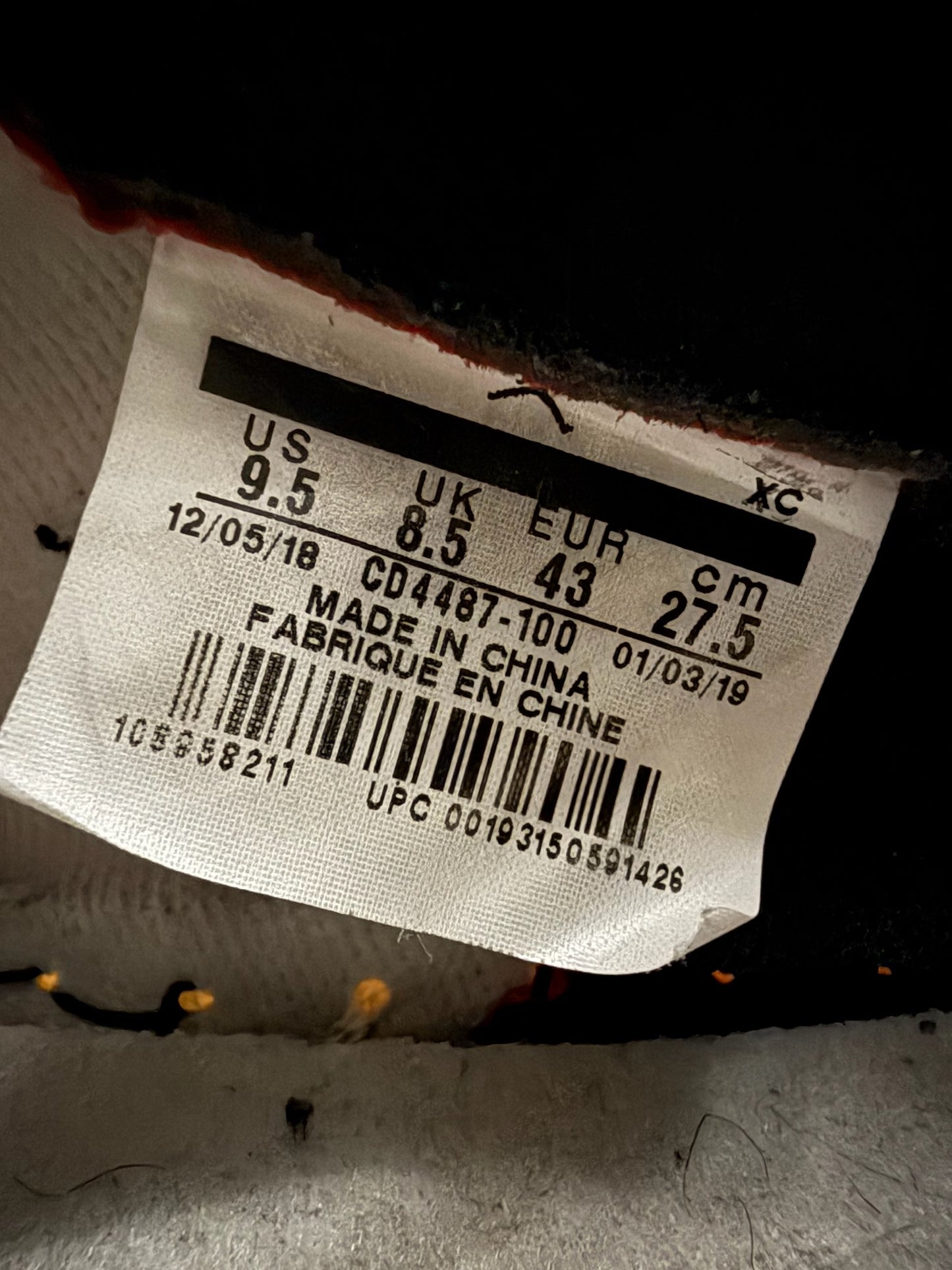 2019 SIZE 9.5 TRAVIS SCOTT MOCHA JORDAN 1 RETRO HIGH OG SP (PRE-OWNED NO BOX)