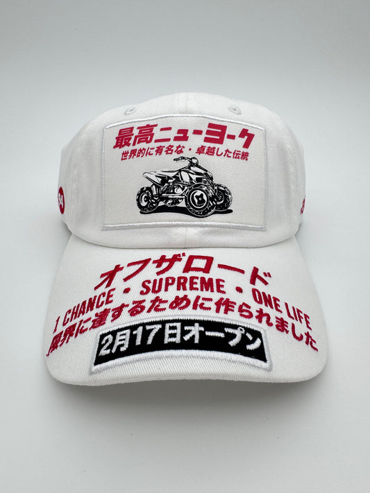 FW25 SUPREME ATV 6-PANEL HAT - WHITE (NEW)