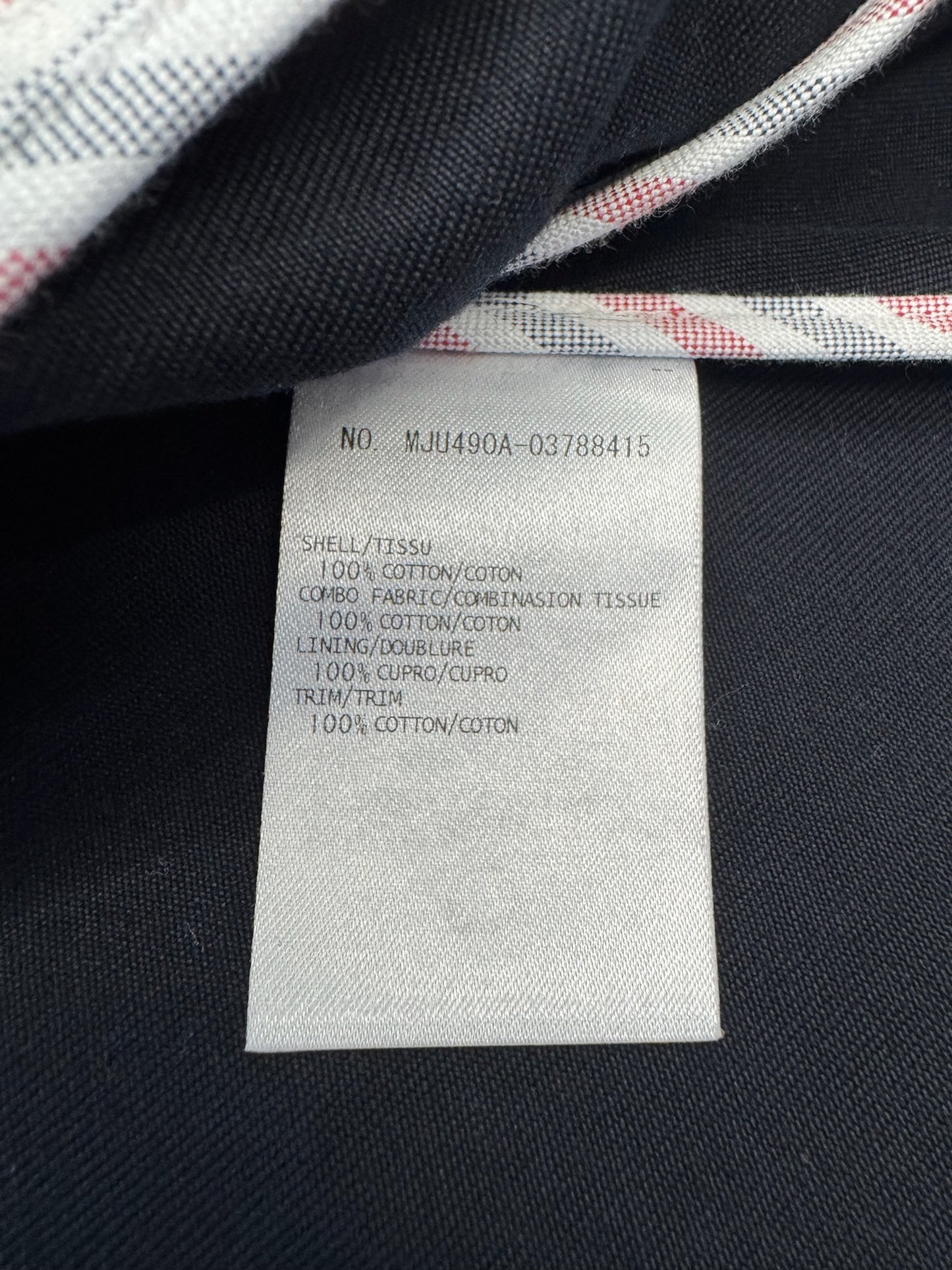 THOM BROWNE UNCONSTRUCTED CLASSIC 4 BAR COTTON TWILL SUIT BLAZER