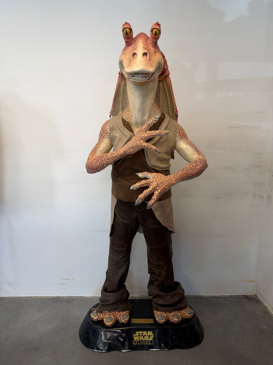 1999 STAR WARS EPISODE I JAR JAR BINKS LIFE-SIZE PEPSI & FRITO-LAY PROMOTIONAL STATUE