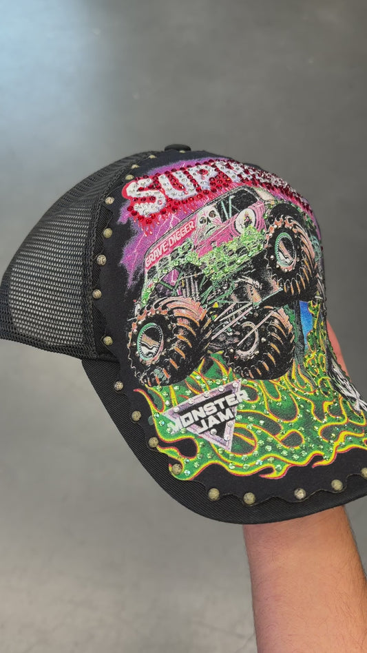 SS26 SUPREME MONSTER JAM GRAVE DIGGER MESH BACK 5-PANEL HAT